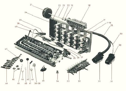 Badenia TAV 13 Duplex, Teile der elektrischen Zusätze, © Archiv M. Reese